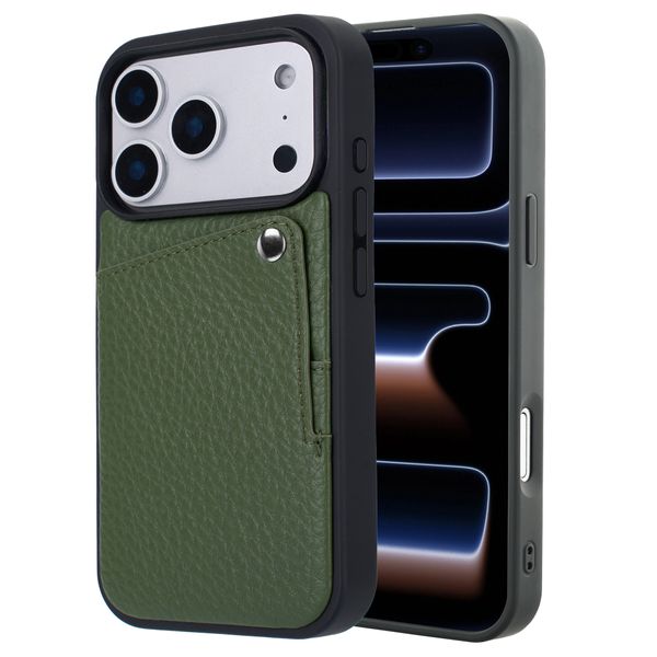 Selencia Coque Riva avec porte-cartes Apple iPhone 17 Pro - Sage Green