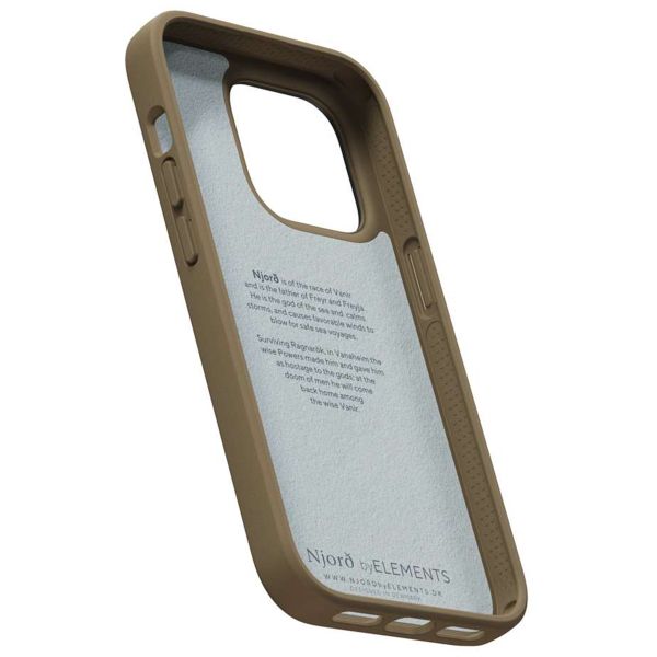 Njorð Collections Coque daim Comfort+ iPhone 14 Pro - Camel