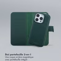 Selencia Étui portefeuille amovible Olyn avec MagSafe Apple iPhone 16 Pro - Vert