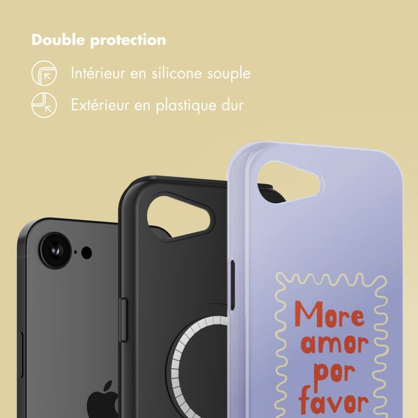 Selencia Coque arrière Vivid avec MagSafe Apple iPhone 16e - More Amor