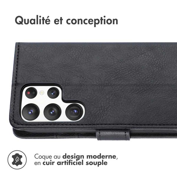 imoshion Étui de téléphone portefeuille Luxe Samsung Galaxy S23 Ultra - Noir