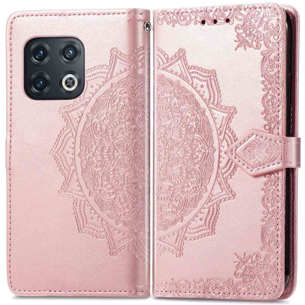 imoshion Etui de téléphone portefeuille Mandala OnePlus 10 Pro - Rose Dorée