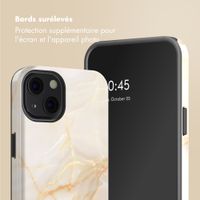 Selencia Coque arrière Vivid avec MagSafe Apple iPhone 13 - Golden Beige Marble