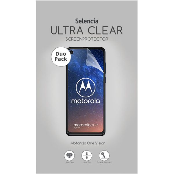 Selencia Protection d'écran Duo Pack Ultra Clear Motorola One Vision