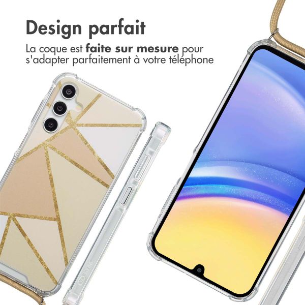imoshion Coque Design avec cordon Samsung Galaxy A15 (5G) - Beige Graphic