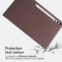 Accezz Coque tablette Classic Samsung Galaxy Tab S10 Plus / Tab S9 FE Plus / Tab S9 Plus - Marron