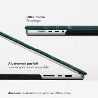 Selencia Coque en velours pour MacBook Pro 16 pouces (2021) / Pro 16 pouces (2023) M3 chip - A2485 / A2780 / A2991 / A3186 / A3403 - Vert foncé