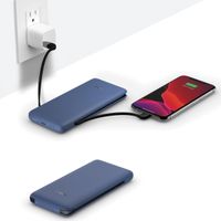 Belkin ﻿Batterie externe Boost↑Charge™ Plus + Câbles intégrés - 10.000 mAh - Bleu