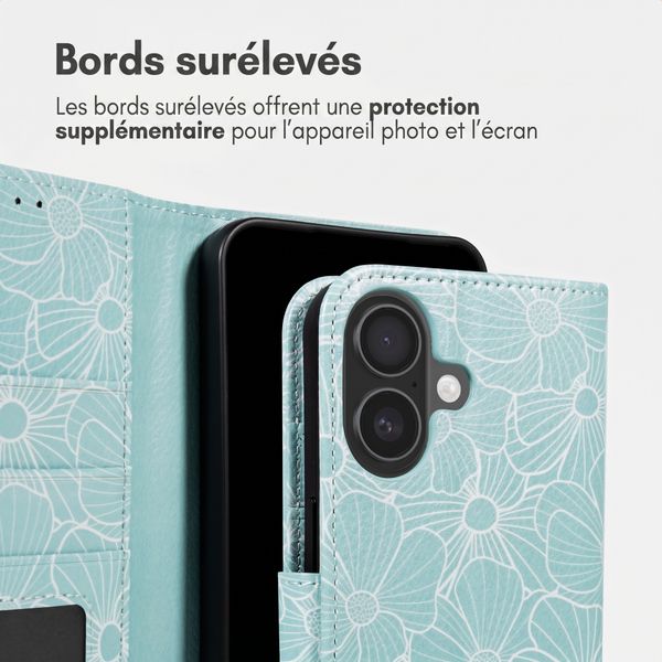 imoshion Étui de télephone portefeuille Design Apple iPhone 16 - Botanica
