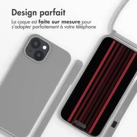 imoshion Coque en silicone avec cordon Apple iPhone 15 - Gris clair