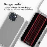 imoshion ﻿Coque en silicone avec cordon iPhone 15 - Gris clair