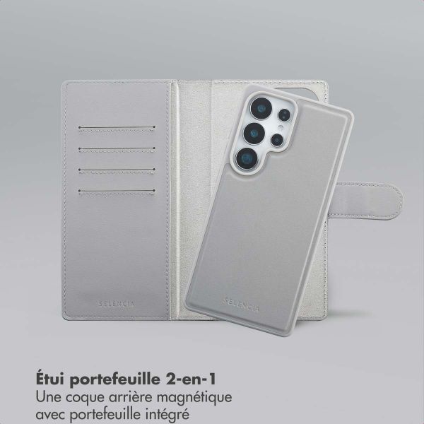Selencia Étui portefeuille amovible Olyn avec MagSafe Samsung Galaxy S25 Ultra - Gris