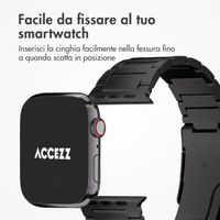 Accezz Bracelet en acier Titane mat Apple Watch | 38/40/41/42 mm - Noir
