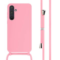 imoshion Coque en silicone avec cordon Samsung Galaxy A55 - Rose
