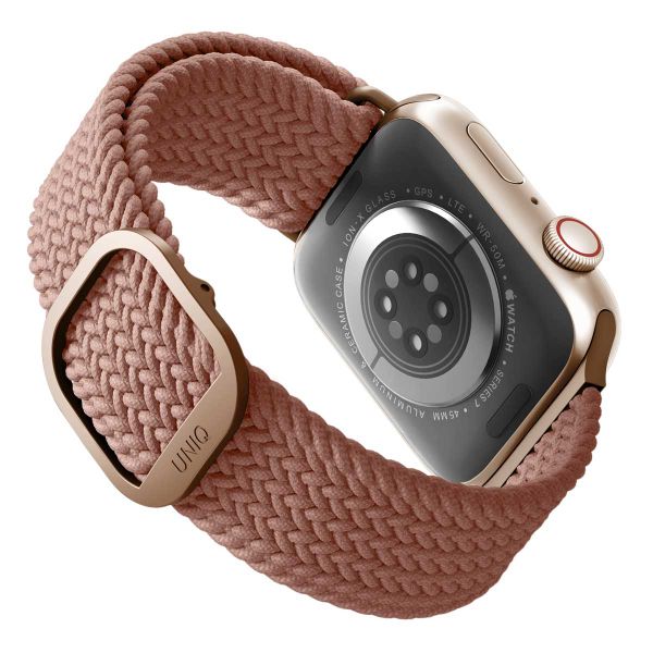 Uniq Bracelet tressé Aspen Apple Apple Watch Series 1 á 9 / SE (38/40/41 mm) | Series 10 (42 mm) - Rose Pamplemousse