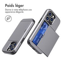 imoshion Coque arrière avec porte-cartes Apple iPhone 15 Pro - Gris