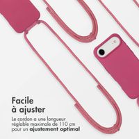 imoshion Coque arrière Color avec cordon amovible et MagSafe Apple iPhone Air - Raspberry