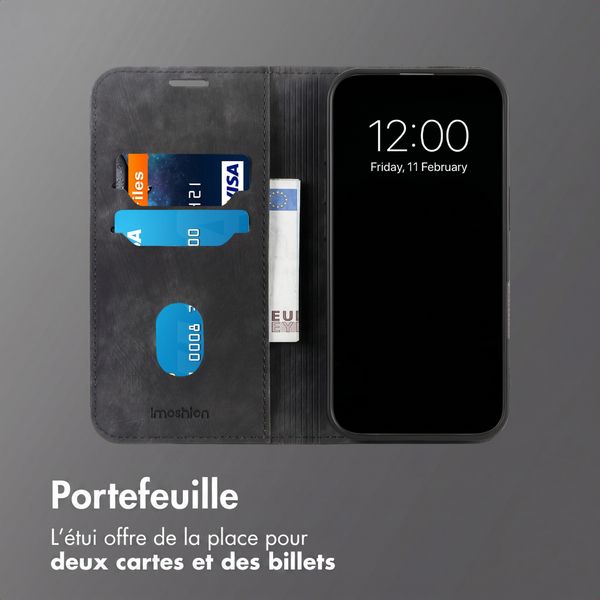 Étui de téléphone portefeuille Slim Oppo A6 (5G) - Noir