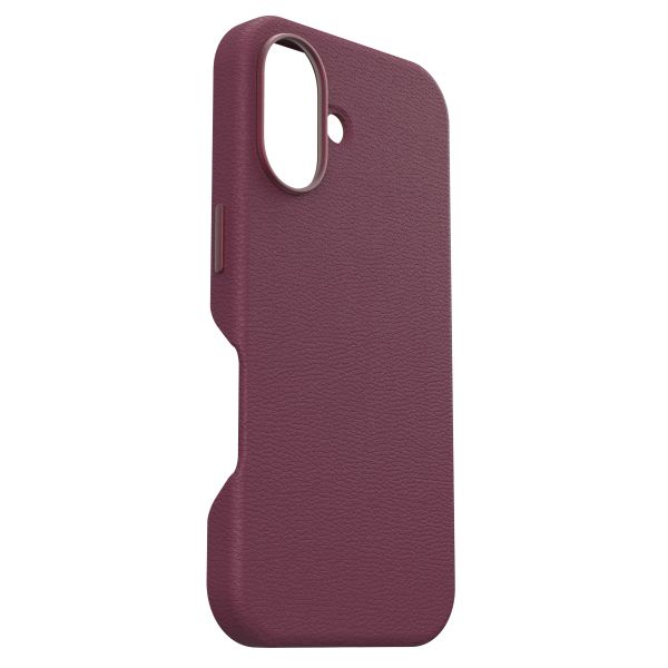 OtterBox Coque en cuir de cactus Symmetry MagSafe Apple iPhone 16 - Maroon Bells