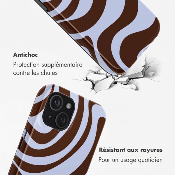 Selencia Coque arrière Vivid Apple iPhone 15 - Dream Swirl Chocolate