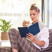 imoshion Étui de liseuse portefeuille Pliable Kobo Libra Colour - Bleu foncé