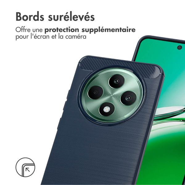 imoshion Coque Brushed Oppo Reno 12F 5G - Bleu foncé