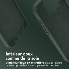Accezz Coque arrière en cuir avec MagSafe Apple iPhone 14 Pro - Cedar Green