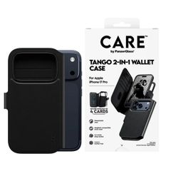 CARE by PanzerGlass Étui de télephone portefeuille Tango 2 en 1 avec MagSafe Apple iPhone 17 Pro - Noir