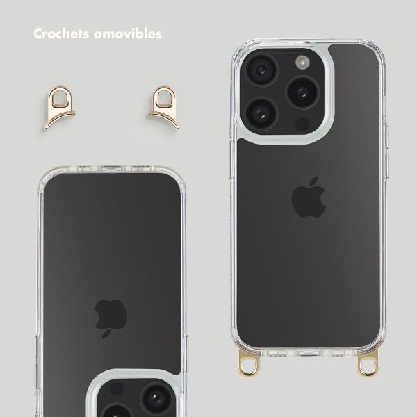 Selencia Coque arrière avec crochets amovibles Apple iPhone 15 Pro - Transparent