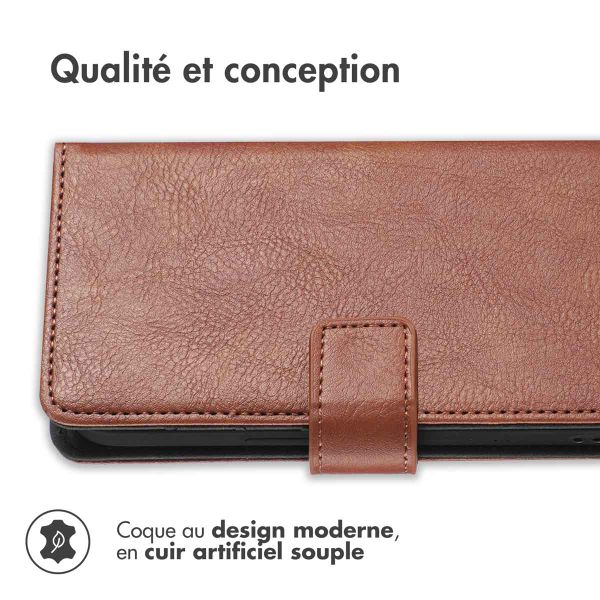 imoshion Étui de téléphone portefeuille Luxe Samsung Galaxy S22 Ultra - Brun