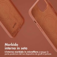 Accezz Étui de télephone portefeuille en cuir 2-en-1 avec MagSafe Apple iPhone 14 - Sienna Brown