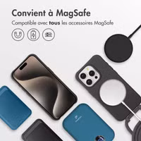 imoshion Coque arrière Color avec cordon amovible et MagSafe Apple iPhone 15 Pro Max - Black Coffee