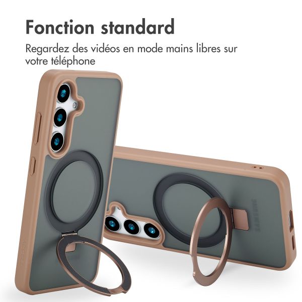 Accezz Coque Ring Stand avec MagSafe Samsung Galaxy S24 - Brown