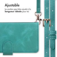 imoshion Etui de téléphone portefeuille avec cordon iPhone SE (2022 / 2020) / 8 / 7 - Turquoise