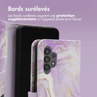 imoshion Étui de télephone portefeuille Design Samsung Galaxy A13 (4G) - Purple Marble