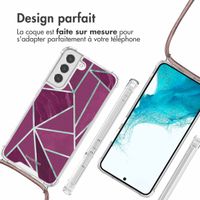 imoshion Coque Design avec cordon Samsung Galaxy S22 Plus - Bordeaux Graphic