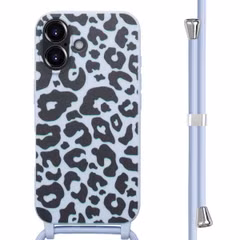 imoshion Coque design en silicone avec cordon Apple iPhone 16 - Animal Lila