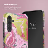 Selencia Coque arrière Vivid Tough Samsung Galaxy A55 - Marble Pink