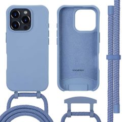 imoshion Coque arrière Color avec cordon amovible et MagSafe Apple iPhone 16 Pro - Ash Blue