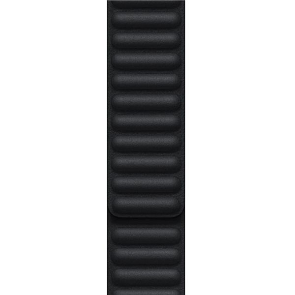 Apple Bracelet Leather Link Apple Watch Series 1 t/m 11 / SE / Ultra (44/45/46/49 mm) - Taille M/L - Midnight