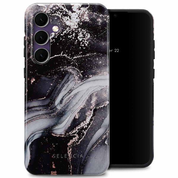 Selencia Coque arrière Vivid Samsung Galaxy S24 FE - Chic Marble Black