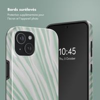 Selencia Coque arrière Vivid avec MagSafe Apple iPhone 15 - Nature Grayed Jade