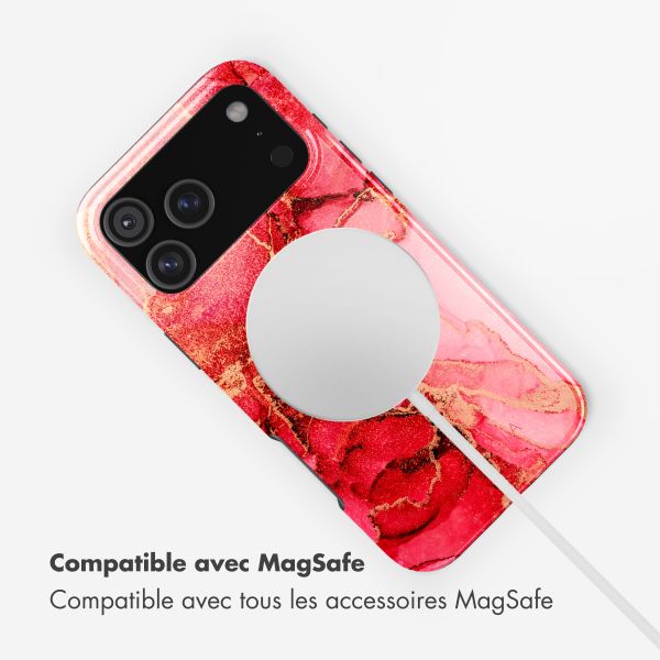 Selencia Coque arrière Vivid avec MagSafe Apple iPhone 17 Pro Max - Rosy Marble