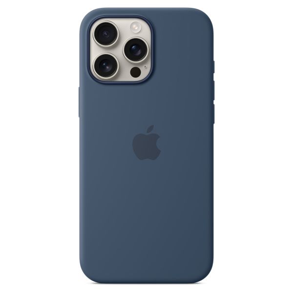 Apple Coque en silicone MagSafe Apple iPhone 16 Pro Max - Denim