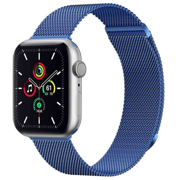 imoshion Bracelet magnétique milanais Apple Watch Series 1 á 9 / SE (38/40/41 mm) | Series 10 (42 mm) - Taille S - Bleu