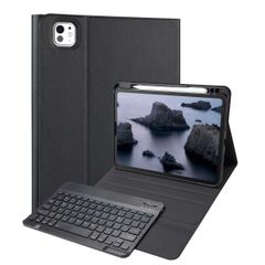 Accezz Étui de tablette portefeuille Bluetooth Clavier QWERTY iPad Pro 11 (2025) M5 / (2024) M4 - Noir