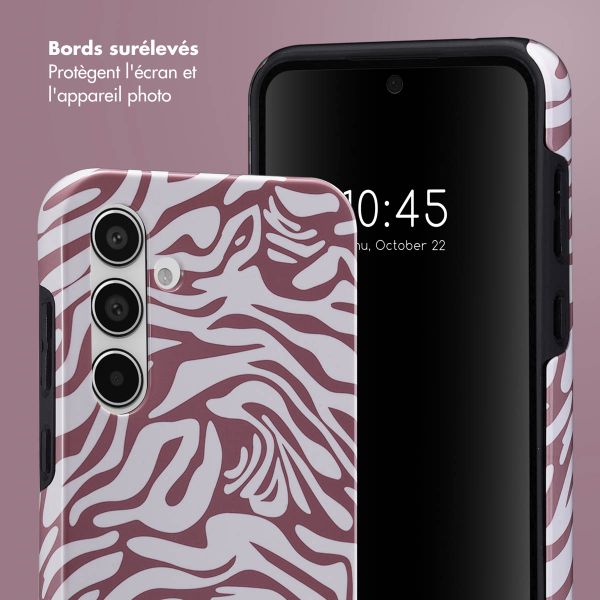 Selencia Coque arrière Vivid Samsung Galaxy A55 - Trippy Swirl Dark Rose