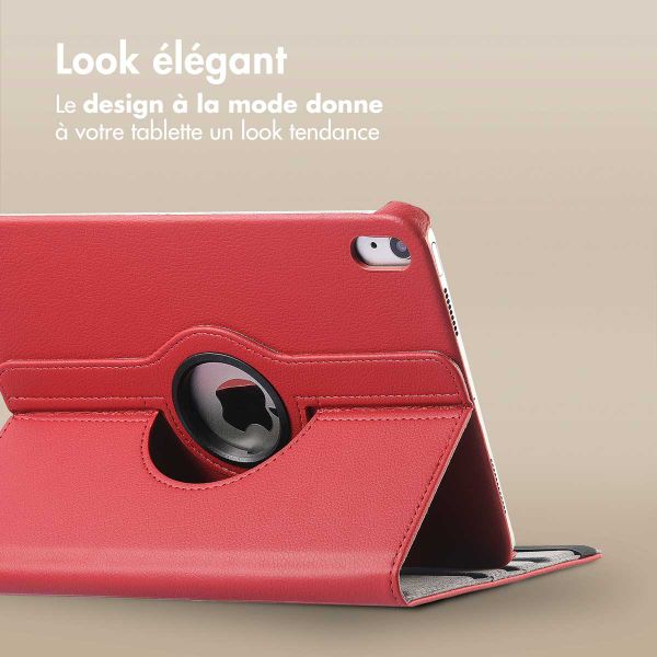 imoshion Coque tablette rotatif à 360° Apple iPad 11 (2025) 11 pouces A16 / iPad 10 (2022) 10.9 pouces - Rouge foncé