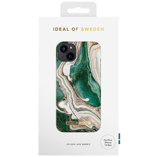 iDeal of Sweden Coque Fashion iPhone 14 Plus - Golden Jade Marble