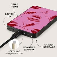 Burga Powerbank magnétique 5 000 mAh - MagSafe et Qi2 - Call Me / Gunmetal